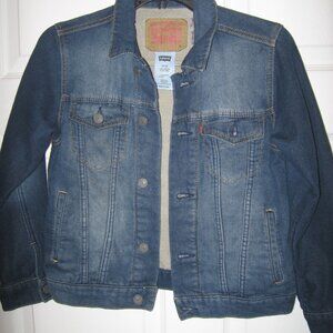 Classic Levi's Blue Denim Jeans Trucker Jacket Child Size Small